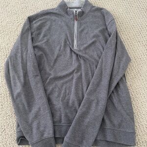 johnnie-O Charcoal Zip-Up Sweater